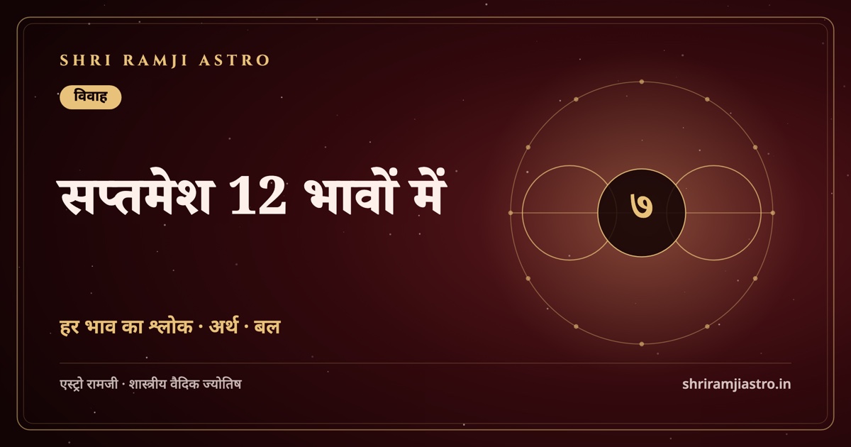 सप्तमेश 12 भावों में